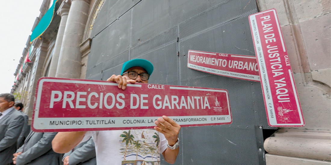 MANIFESTACIÓN por parte de colonos
de Tultitlán, realizada en mayo del 2025.