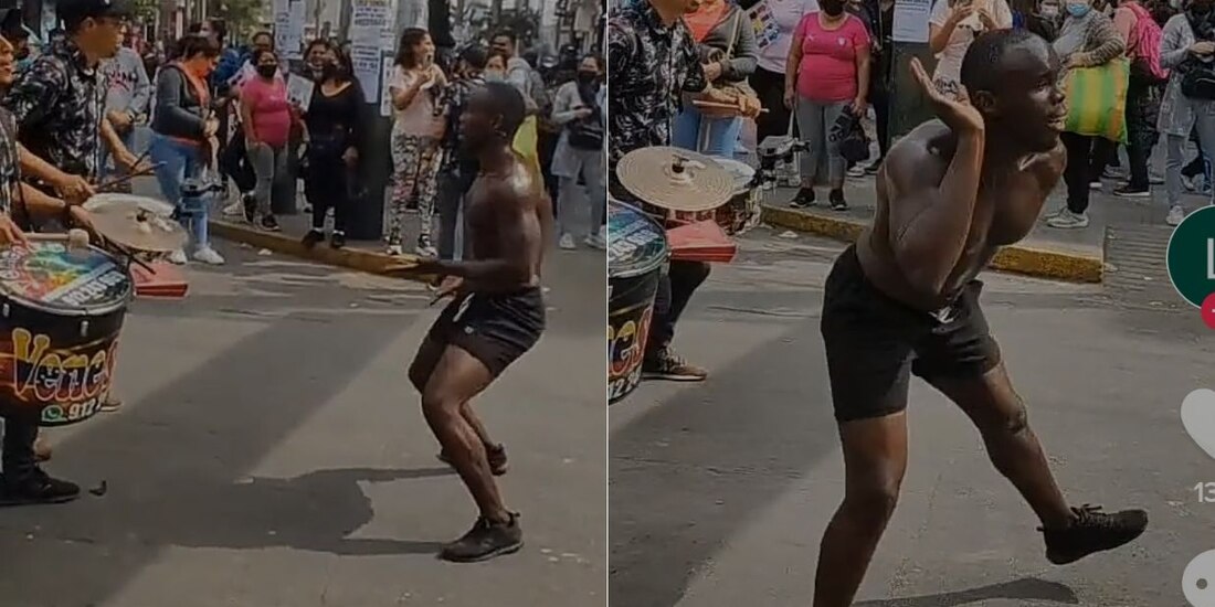 Un joven se graduó como piloto y lo festejó bailando en las calles de Lima.