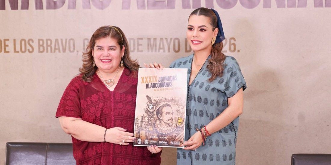 Evelyn Salgado anuncia las Jornadas Alarconianas 2026 en Taxco, Guerrero.