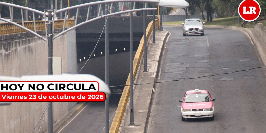 Conoce cómo aplica el Hoy No Circula este viernes 23 de octubre de 2026.