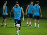 Rodrigo de Paul, en un entrenamiento con Argentina.