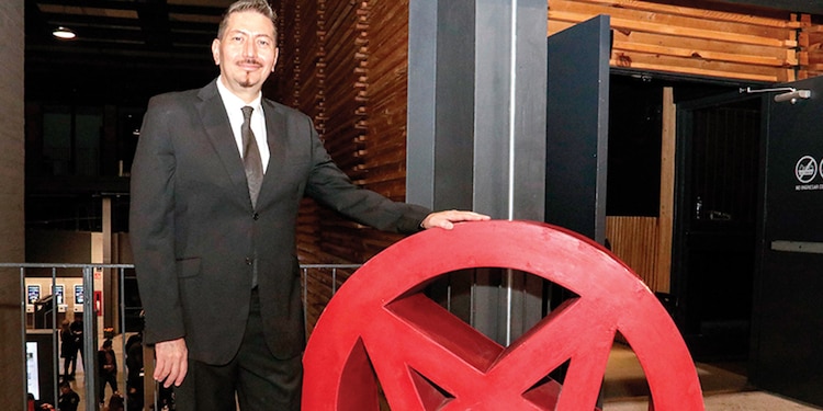EL DIRECTOR de Mórbido, Pablo Guisa, durante la inauguración del festival, el miércoles.