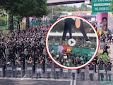 Afición en la Última Milla al Estadio Ciudad de México