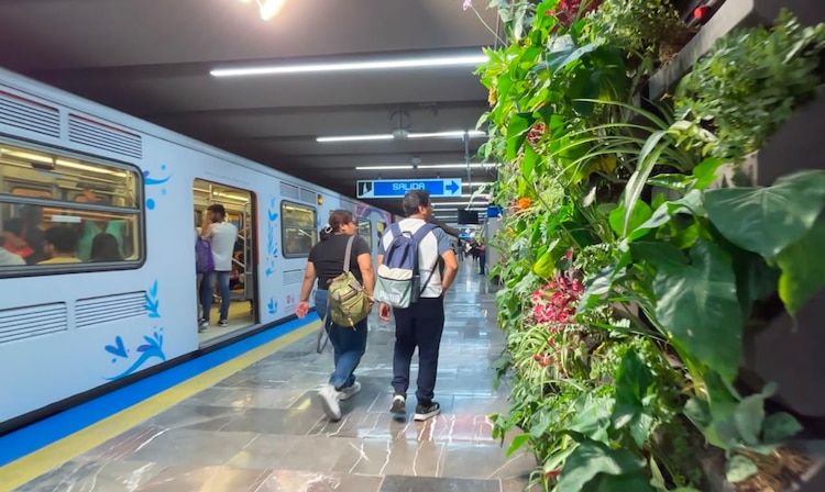 Autoridades del transporte colectivo exhortan a los usuarios a respetar y preservar los nuevos jardines verticales.