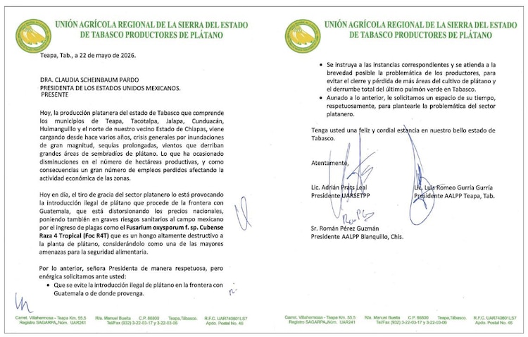Comunicado de la Unión de productores.