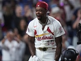 Jordan Walker, de los Cardinals, celebra después de ganar el Home-Run Derby 2026 a Kyle Schwarber, Phillies, en el marco del Juego de Estrellas de las Grandes Ligas