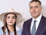 Grecia Quiroz, alcaldesa de Uruapan, y Omar García Harfuch, titular de la SSPC, ayer.