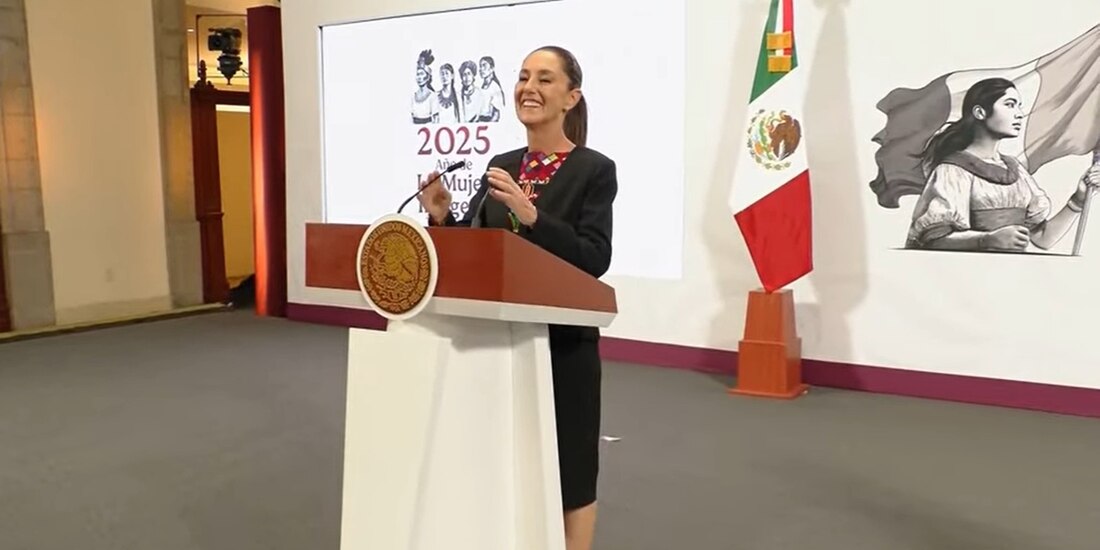 La Presidenta de México en conferencia de prensa.