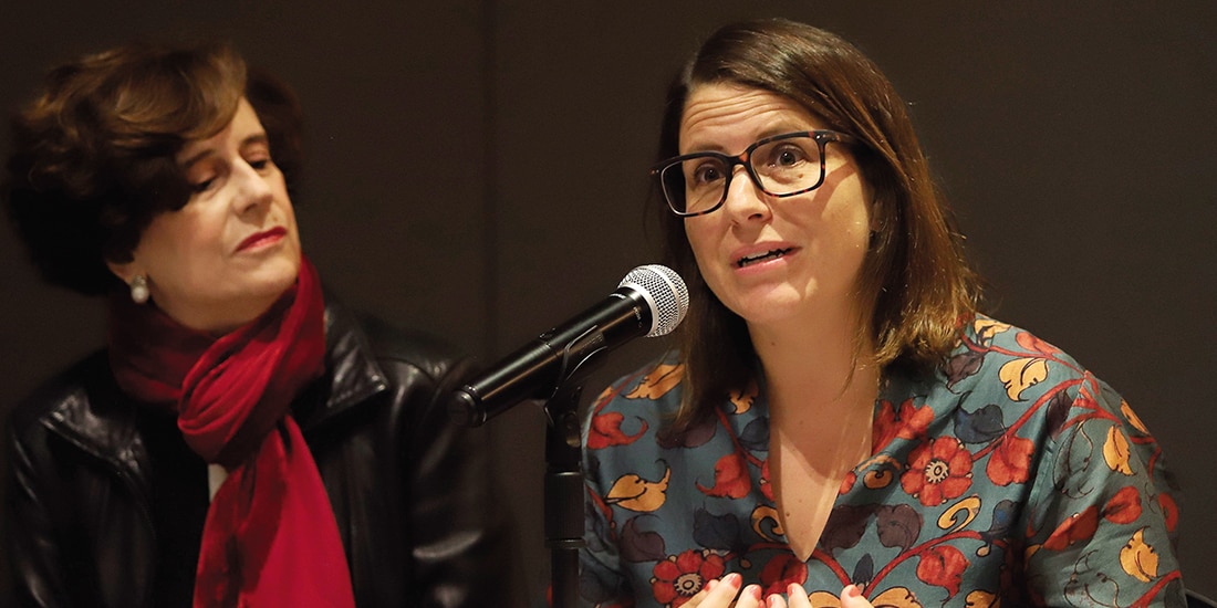 La directora de HRW, Juanita Goebertus, ayer, en la presentación del informe sobre el impacto de Trump en AL.