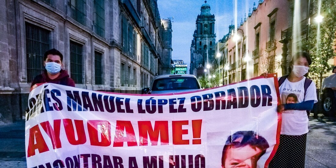 Juanita la madre del niño Dylan desaparecido el 30 de junio en San Cristobal de las Casas, Chiapas, el 22 de julio de 2020.