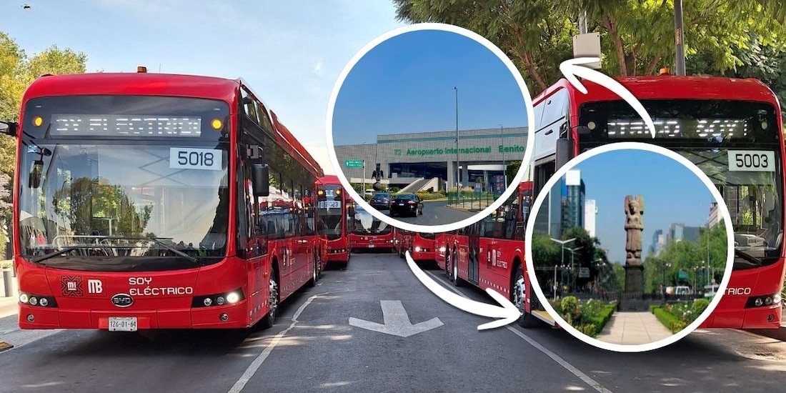 La nueva ruta eléctrica del Metrobús conectará el AICM con Paseo de la Reforma a lo largo de 29 kilómetros.