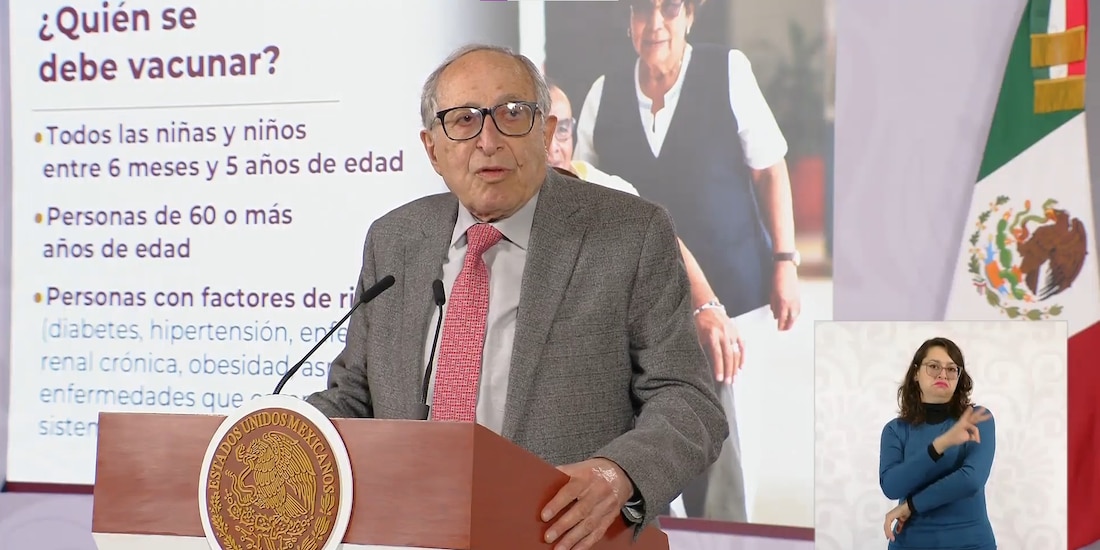 El titular de la Secretaría de Salud aseguró que la llamada “supergripe” no representa un riesgo para México y que hay vacunas suficientes.