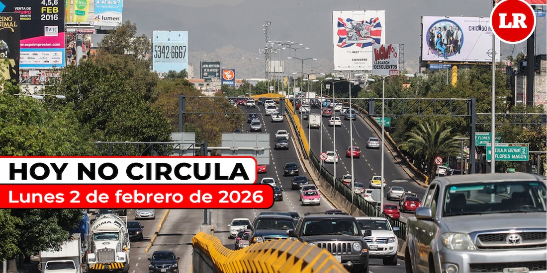 Revisa aquí cómo aplica el Hoy No Circula este lunes 2 de febrero de 2026 en la ZMVM.