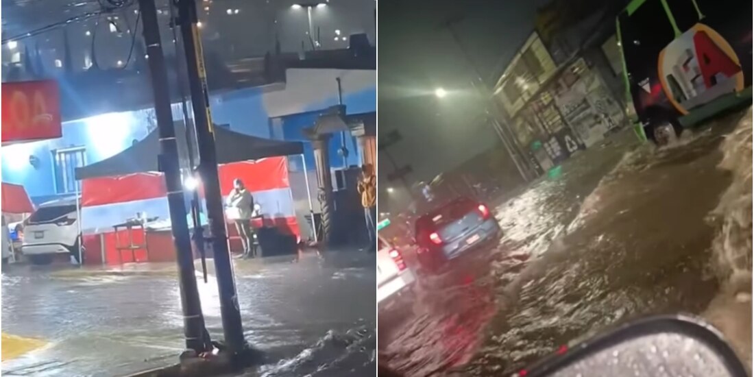 La avenida López Portillo se vio afectada por las inundaciones de este sábado.