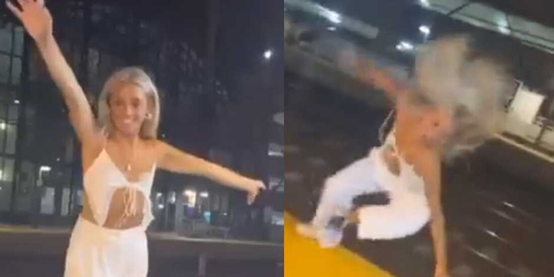 Joven cae de espaldas a las vías del metro tras hacer fallida 'vuelta de carro' en andén