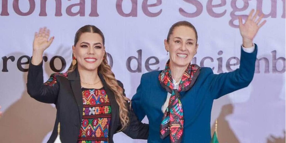 Claudia Sheinbaum reconoce a Evelyn Salgado por resultados al frente de Guerrero.