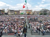 LA CONCENTRACIÓN, ayer, en el Zócalo