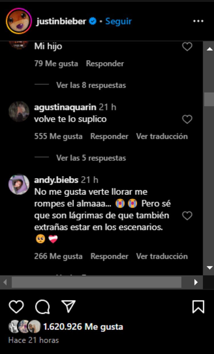 Usuarios en redes sociales muestran su apoyo a Justin Bieber por FOTOS donde el cantante aparece llorando.