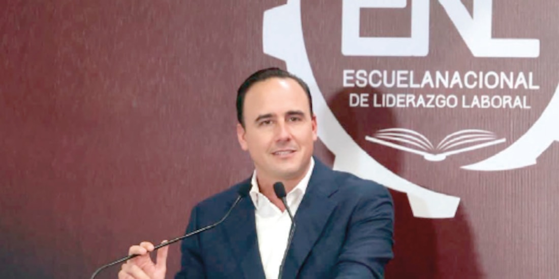 Manolo Jiménez, al inaugurar la Escuela Nacional de Liderazgo Laboral, el viernes.