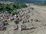 Zona de desastre en Nepal.