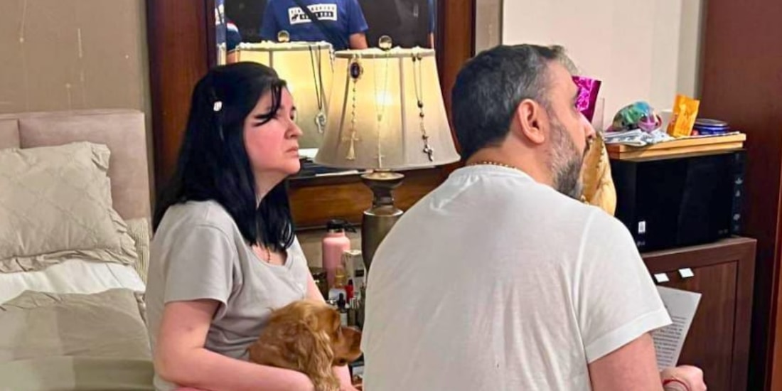 Dalia López al momento de su detención