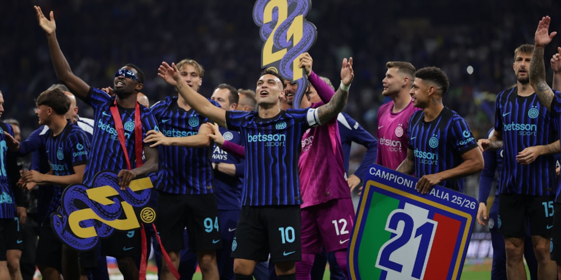 El Inter de Milán levanta su vigésimo primer título de la Serie A.