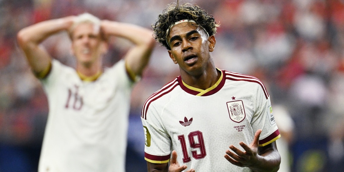 Lamine Yamal en un partido en la Copa del Mundo 2026