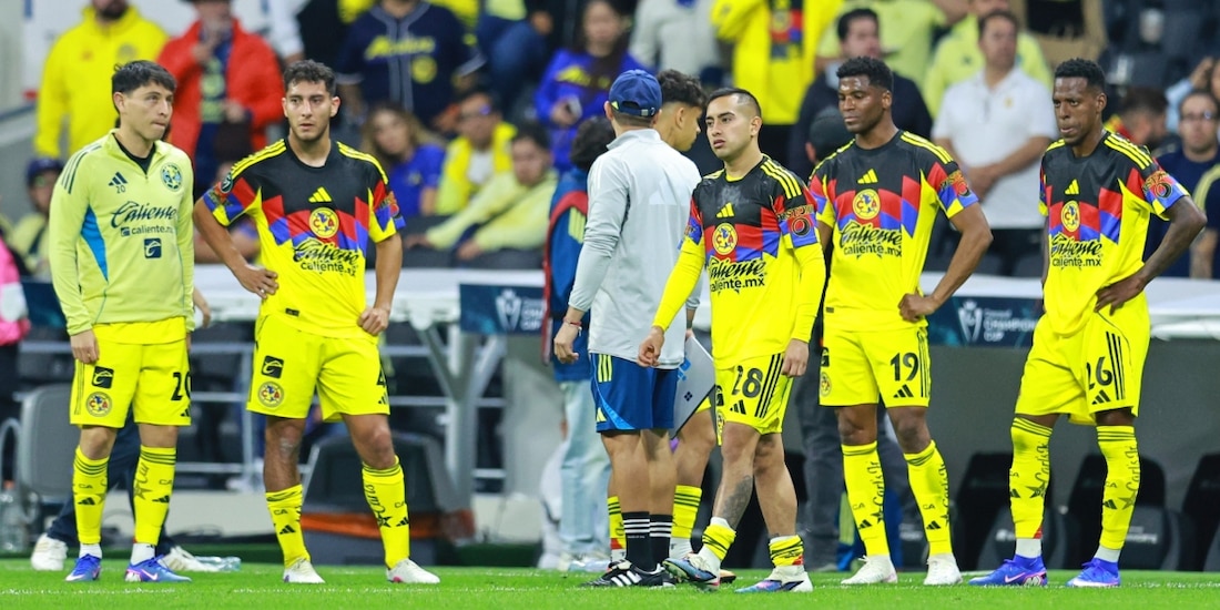 Jugadores del América tras la eliminación en la Concacaf Champions Cup ante el Nashville SC