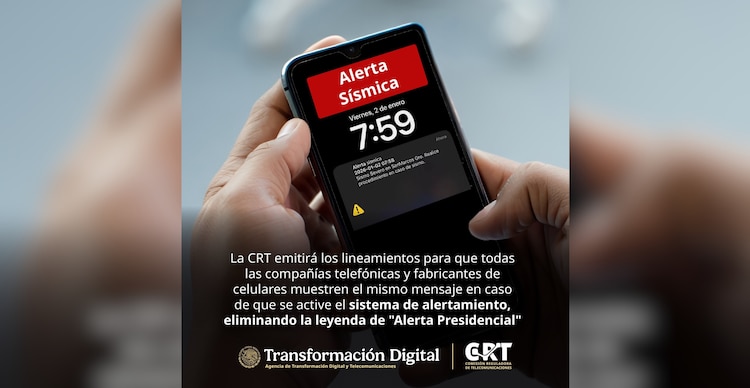 CRT sobre la Alerta Sísmica en los teléfonos celulares