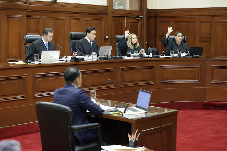 Ministros y ministras de la SCJN, en sesión del pasado 15 de enero.
