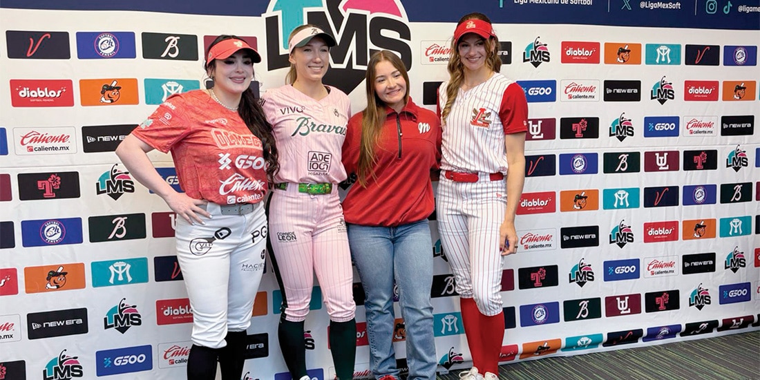 JUGADORAS de la LMS en el Día de Medios, ayer, previo al inicio del torneo