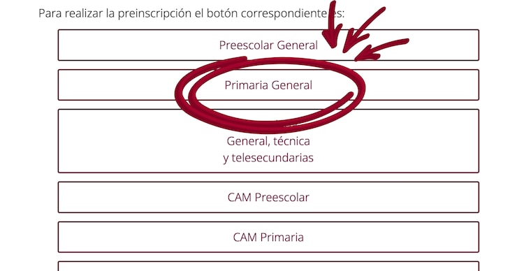 Preinscripciones primaria en línea CDMX