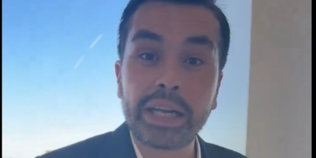 Jorge Álvarez Máynez en un videomensaje difundido en redes, ayer.