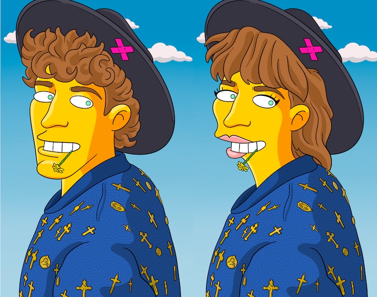 Juanpa Zurita convertido en Simpson