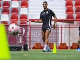 Cristiano Ronaldo en un entrenamiento con el Al-Nassr.
