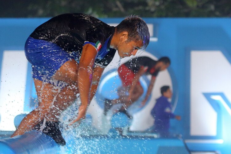 Osirys durante el duelo de eliminación contra Jahir en Exatlón México