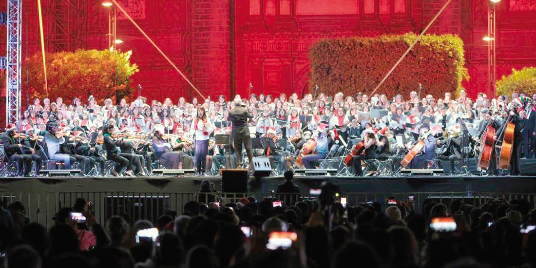 Orquesta Monumental Metropolitana, durante una de sus presentaciones.