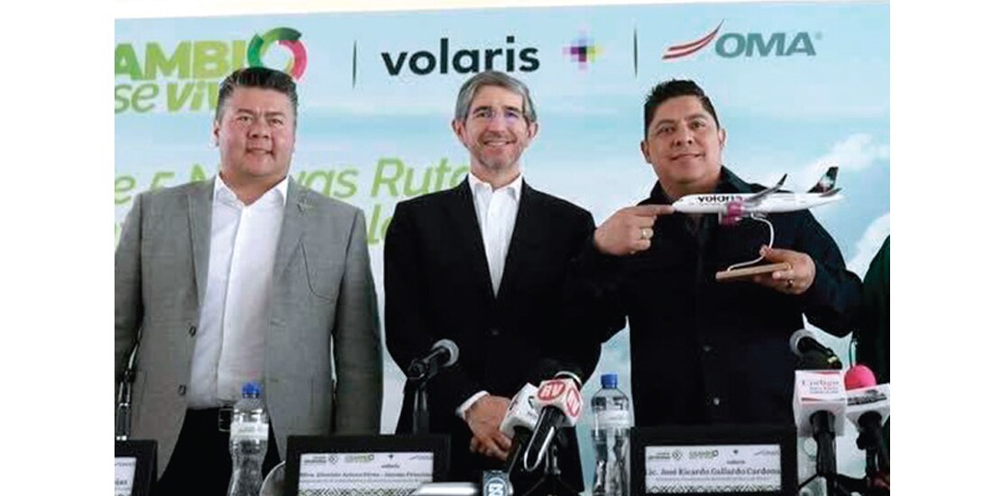 VOLARIS dio inicio a cinco nuevas rutas desde el aeropuerto
de SLP, demostrando la importancia de la entidad