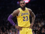 LeBron James durante un partido de Los Angeles Lakers en la NBA.