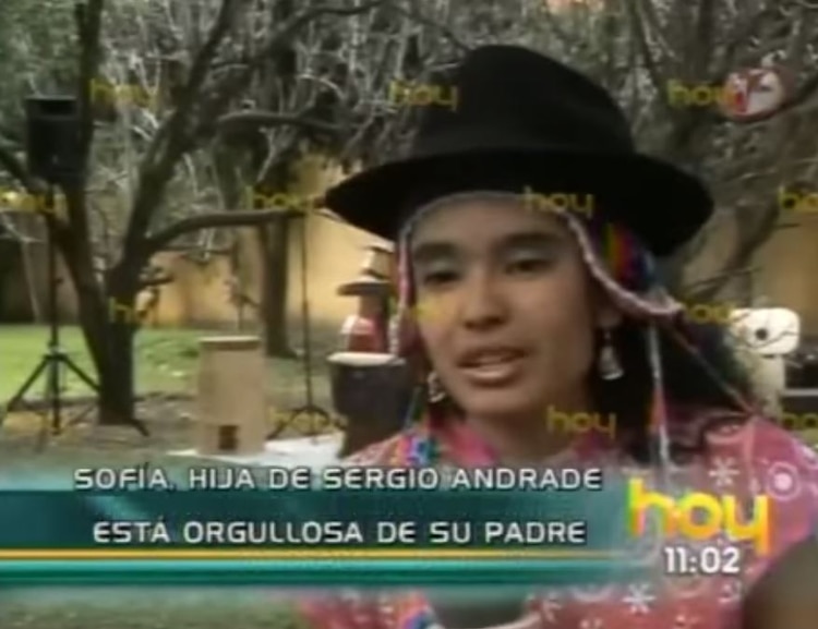 Sofía, hija de Sergio Andrade y Sonia Ríos