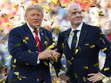 El presidente de Estados Unidos Donald Trump y el presidente de la FIFA Gianni Infantino tras la final de la Copa del Mundo entre España y Argentina