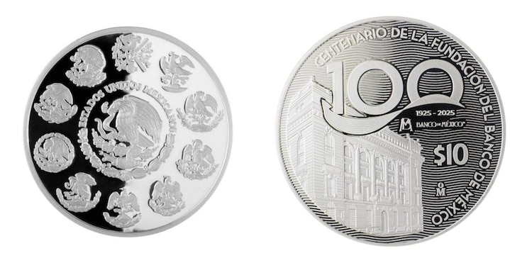 Moneda de 10 pesos de plata
