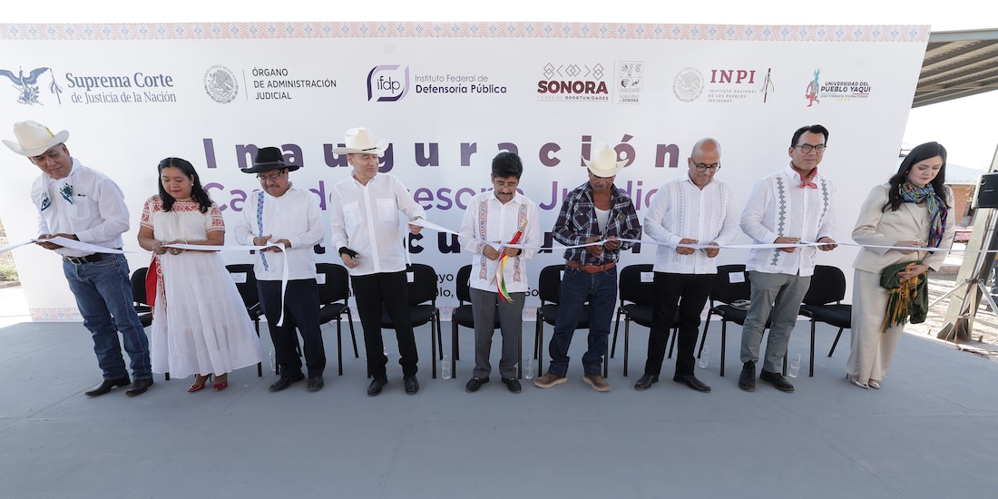 El ministro presidente Hugo Aguilar Ortiz y el gobernador Alfonso Durazo encabezaron el corte de listón de la sede de la SCJN en Sonora.
