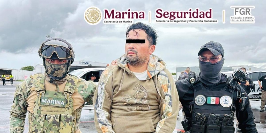 La Secretaría de Marina aprehendió en Tuxtepec a Carlos “N”, conocido como el “Señor de las Luces” y presunto jefe regional del CJNG.