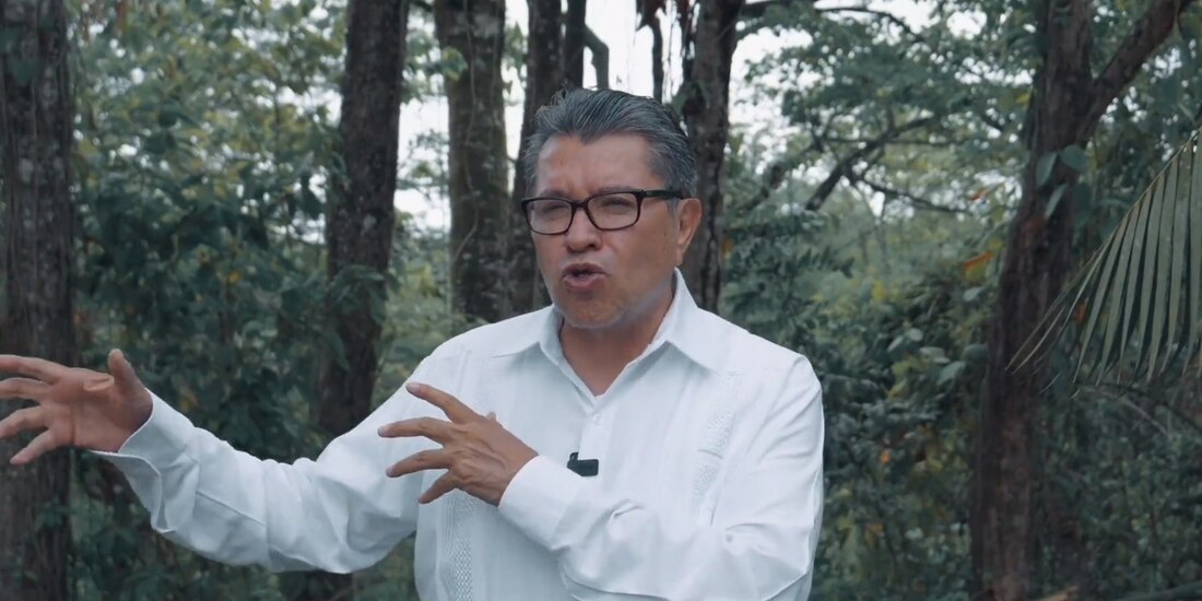 Ricardo Monreal Ávila en Chiapas, ayer.