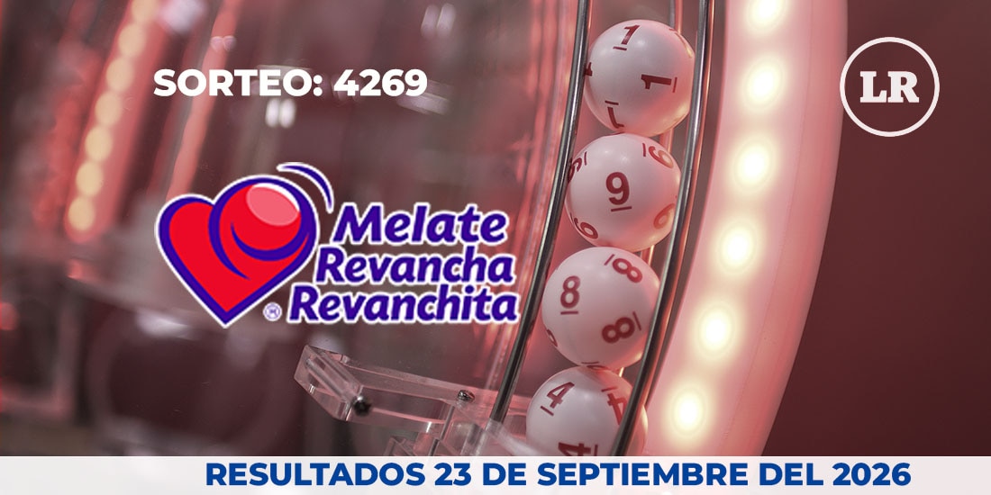 Resultados del sorteo 4269 del Melate, Revancha y Revanchita de este 23 de septiembre del 2026.