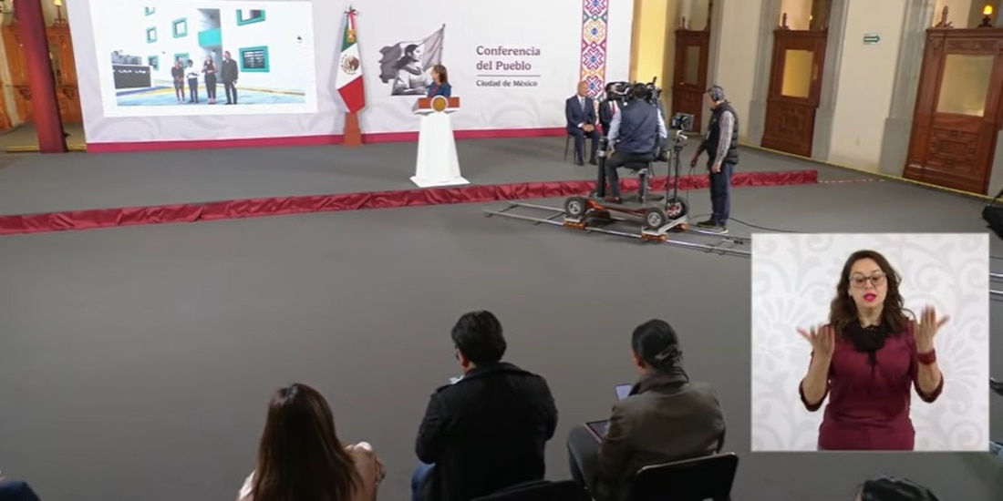 La Presidenta de México desde Palacio Nacional hizo un enlace a Colima.