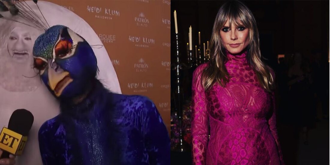 Heidi Klum sorprende con disfraz de pavo real en Halloween