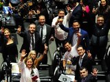 Diputados del PAN celebran que no se aprobara la Reforma Eléctrica.
