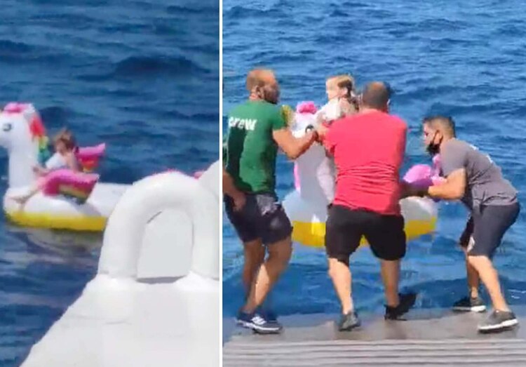 Una niña de cuatro años fue rescatada del mar de Grecia.